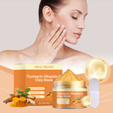 Turmeric Vitamin C Mud Film Refreshing Moisturizing Improve Darkness Clean Oil Control Reduce Acne