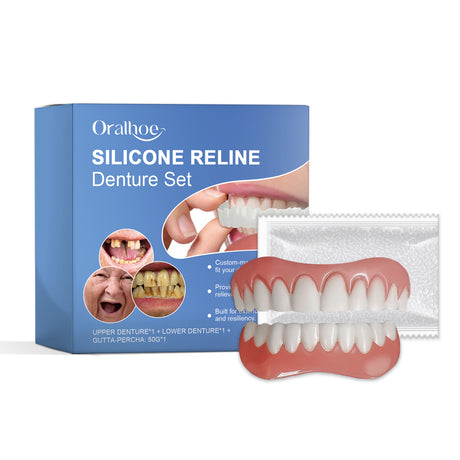 Silicone Resin Denture Set, Enhance Smile Appearance Comfortable Material Denture Beauty Care - V.I.P Digital Presence