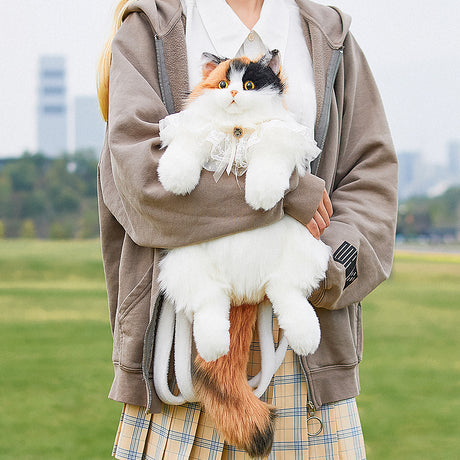 Unique Calico Cat Backpack, Doubles as a Plush Toy and Functional Bag - V.I.P Digital Presence