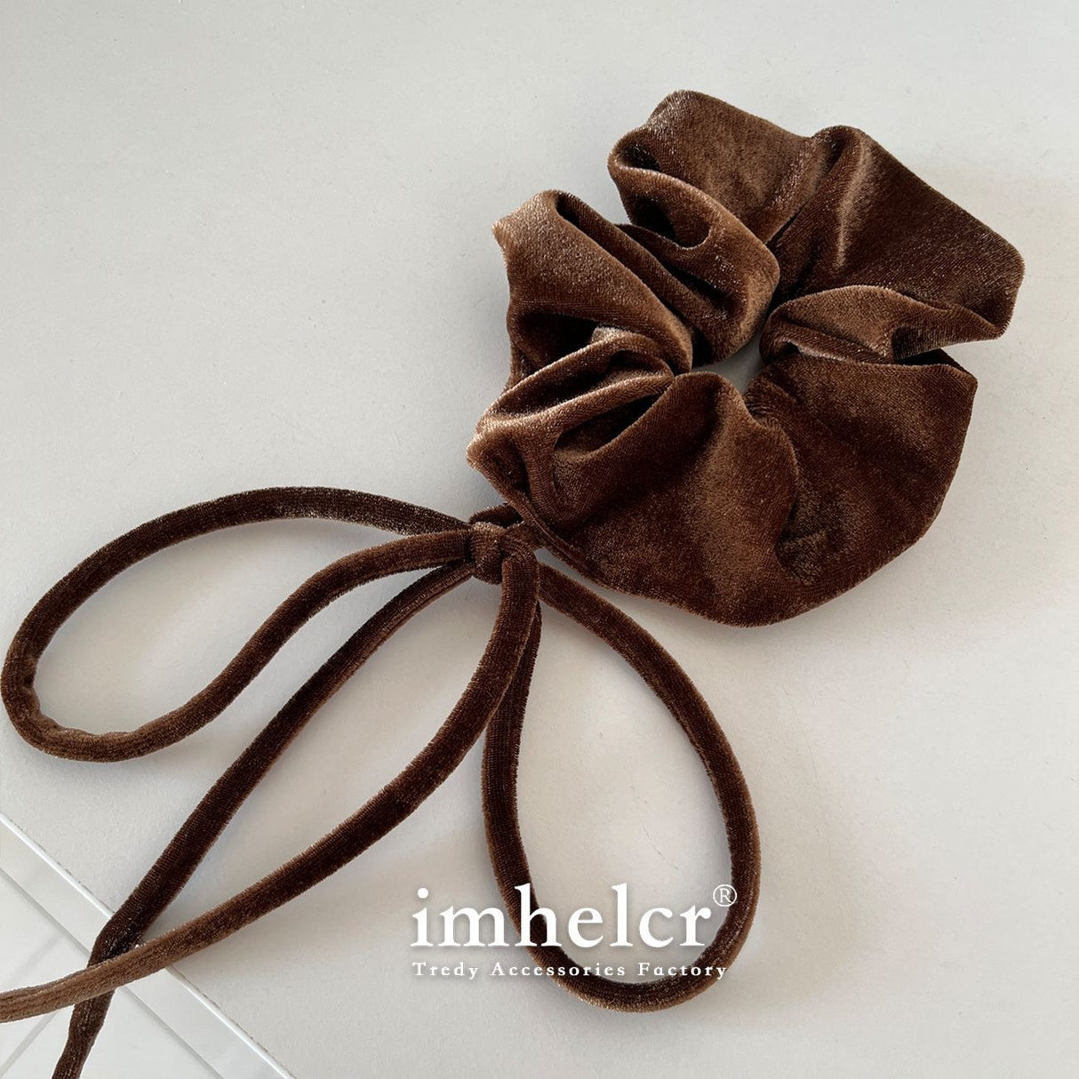 Vintage Velvet Long Ribbon Bow Large Intestine Hair Loop Head Rope Female - V.I.P Digital Presence