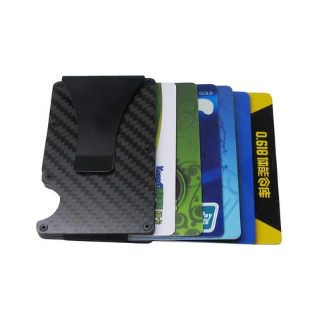 Carbon Fiber Wallet Metal Mini Slim Wallet Men's Credit Card ID Holder With RFID Anti-chief Card Wallet Porte Carte - V.I.P Digital Presence