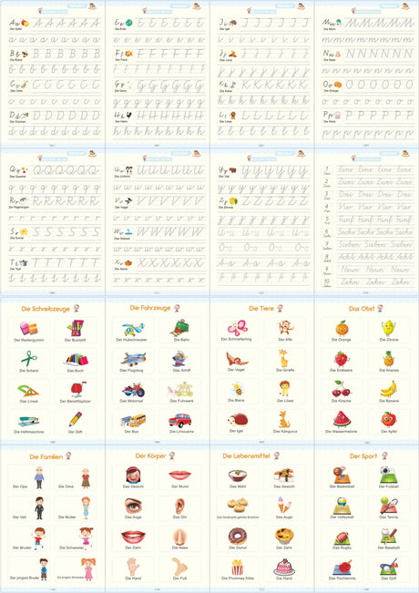 Full English version of calligraphy stickers Children's groove copybook Student hard pen practice copybook Magic writing sticker - V.I.P Digital Presence