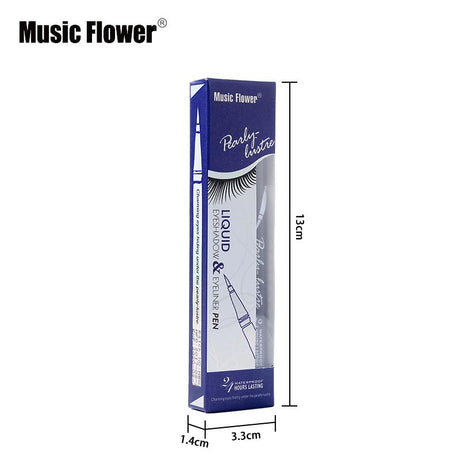 Music Flower 6 Colors Glitter Eyeliner Pencil Liquid Eye Makeup Set Waterproof Long-lasting Black Eye Liner Pen - V.I.P Digital Presence