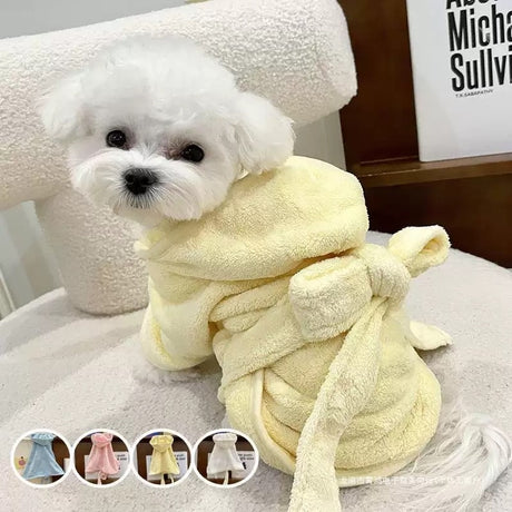 Dogs can wear bathing and drying bathrobes in all seasons bath towels thickened absorbent towels - V.I.P Digital Presence