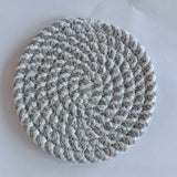 Cotton thread placemat hand woven insulation mat bowl mat cup mat thickened and simple cotton linen table mat - V.I.P Digital Presence