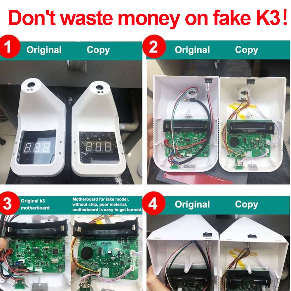 K3 Non-contact Infrared Thermometer Digital Forehead Hand Temperature Sensor Laser Gun With Fever Alarm Wall Mounted - V.I.P Digital Presence