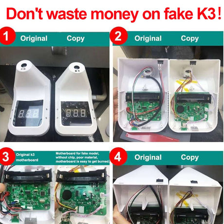 K3 Non-contact Infrared Thermometer Digital Forehead Hand Temperature Sensor Laser Gun With Fever Alarm Wall Mounted - V.I.P Digital Presence