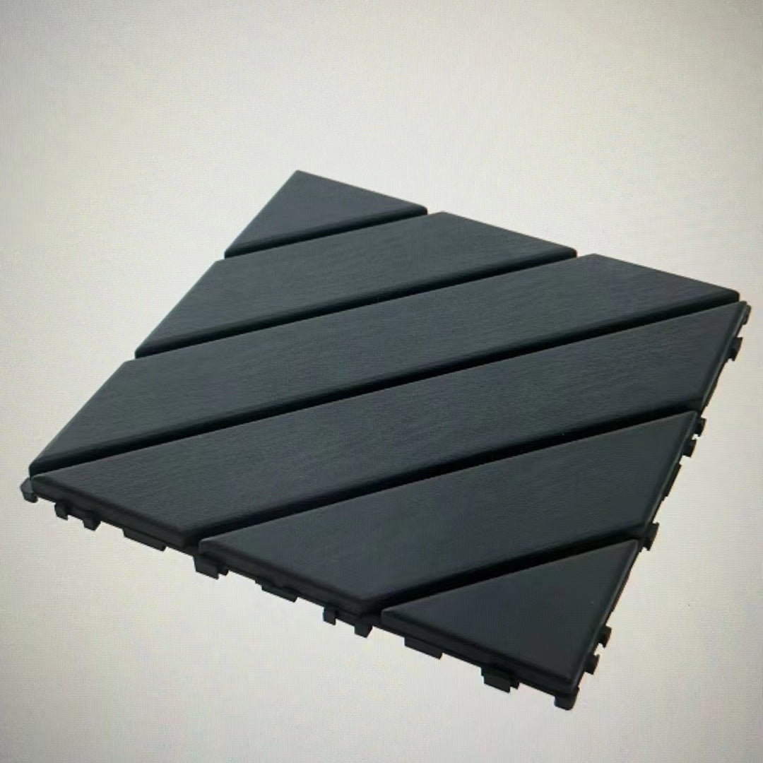 Plastic tiles, 36 pieces, 12 inches x 12 inches waterproof outdoor terrace tiles with reinforced drainage design, gray - V.I.P Digital Presence