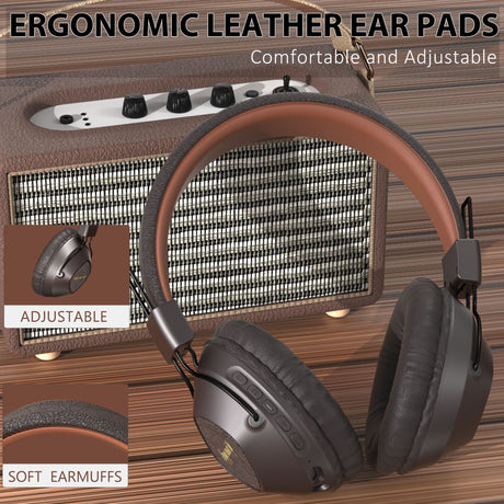 AKZ-17 American retro internet celebrity wireless head mounted Bluetooth earphones with battery display - V.I.P Digital Presence