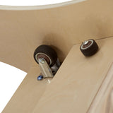 Indoor cat treadmill with carpet, tear device and latch natural wood, 39.4 inches long x 13.2 inches wide x 41.3 inches high - V.I.P Digital Presence