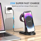 Three In One Wireless Charger Suitable for Mobile Phones, Headphones, Watches, Charging Brackets, Vertical Wireless Charging - V.I.P Digital Presence