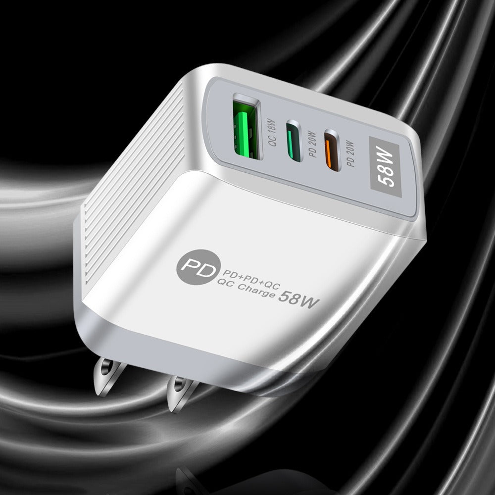 Luminous 58W dual fast charging 2PD+QC3.0 USB fast charging mobile phone charger - V.I.P Digital Presence