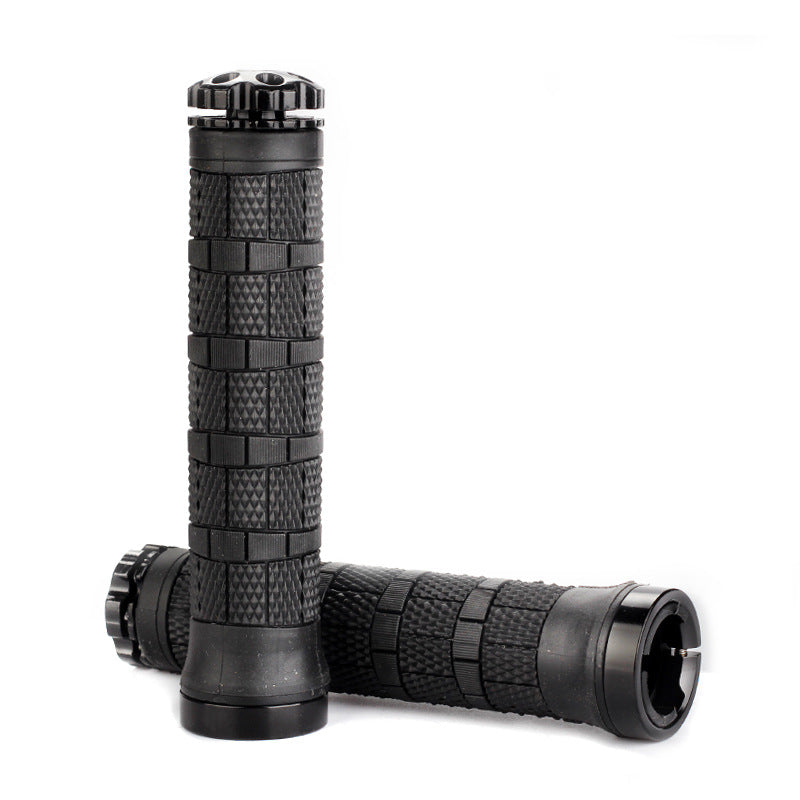 Mountain Bike Rubber Handle Aluminum Alloy Integrated Plug Lock Handle Riding Equipment Accessories - V.I.P Digital Presence