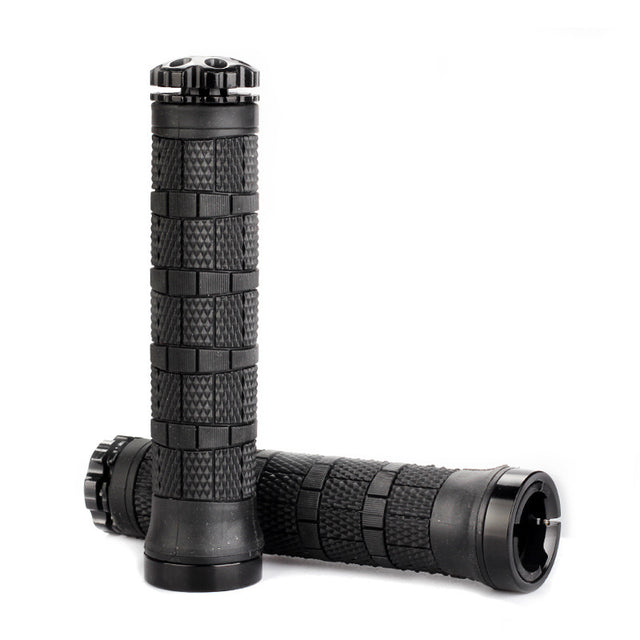 Mountain Bike Rubber Handle Aluminum Alloy Integrated Plug Lock Handle Riding Equipment Accessories - V.I.P Digital Presence