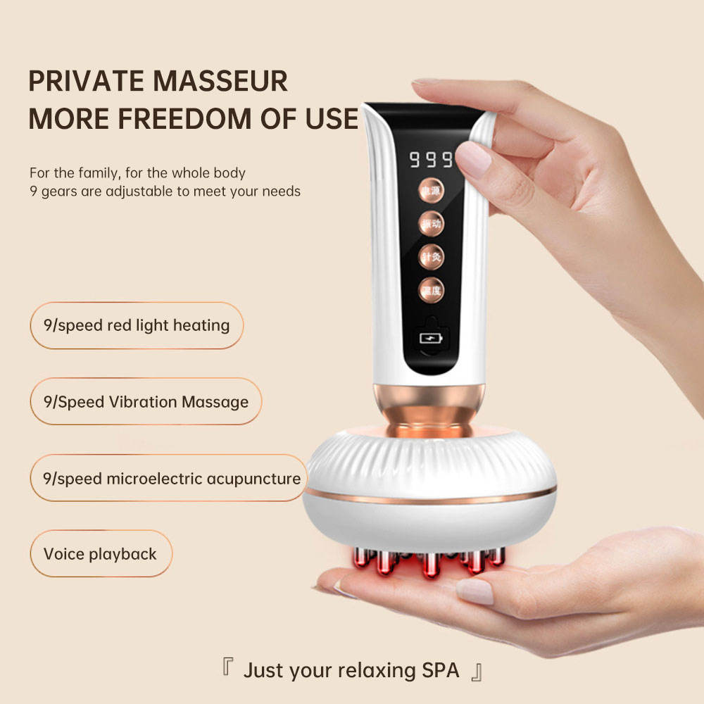 Multifunctional Electric Meridian Massage Brush EMS Heat Therapy Body Head Massager Slimming Electric Meridian Brush - V.I.P Digital Presence