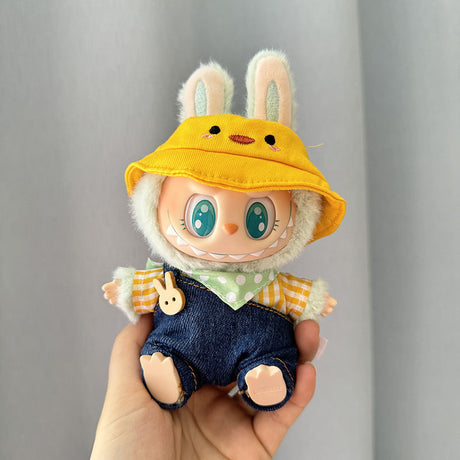 [Clothes Only] 1st/2nd generation Labubu clothes pendant Labubu sitting party baby clothes teddy bear suspenders cute pants - V.I.P Digital Presence