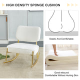 Teddy suede material cushioned rocking chair unique rocking chair cushioned seat