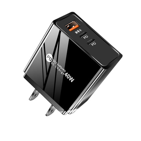 USB+2PD Type-C mobile phone charger LED with light travel charging head - V.I.P Digital Presence