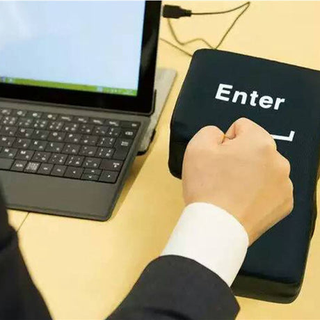 Office Computer Jumbo USB Big Enter Key Pillow USB Gadgets Desktop Nap Pillow Anti-Stress Hand Tool for Laptop Novelty Gift - V.I.P Digital Presence