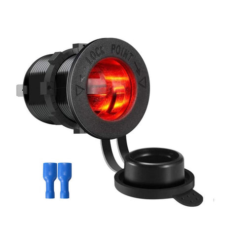 Car Cigarette Lighter Socket 12V-24V Waterproof Plug Power Outlet Adapter for Marine Boat Motorcycle Truck RV ATV with Wire D5 - V.I.P Digital Presence