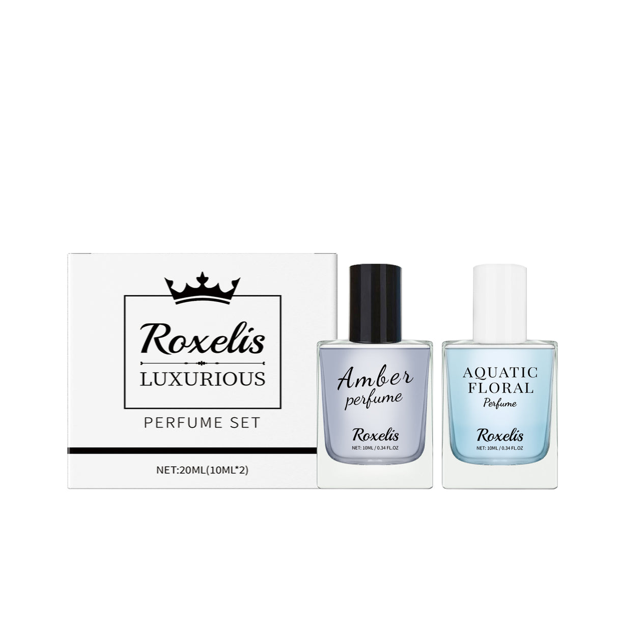 Luxury Eau De Toilette Set Warm Amber Scent And Fresh Aquatic Floral Luxury Style Gift Box Exquisite Set - V.I.P Digital Presence