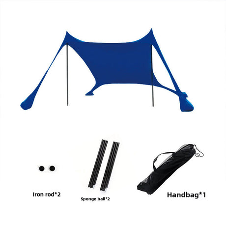 Family beach tent, large pop-up parasol, beach shelter, sun shade. Stable poles with portable carry bag. Outdoor shade. - V.I.P Digital Presence