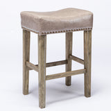 A&A Furniture Counter Height 26" Bar Stools(26 Inch Gray Set of 2)