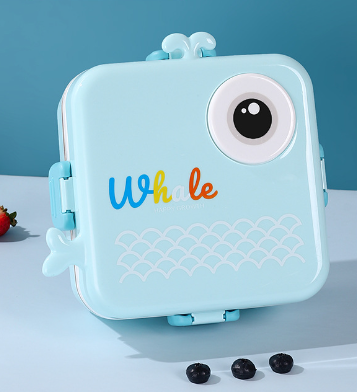 Cute cartoon microwaveable 304 stainless steel double-layer compartment sealed lunch box - V.I.P Digital Presence