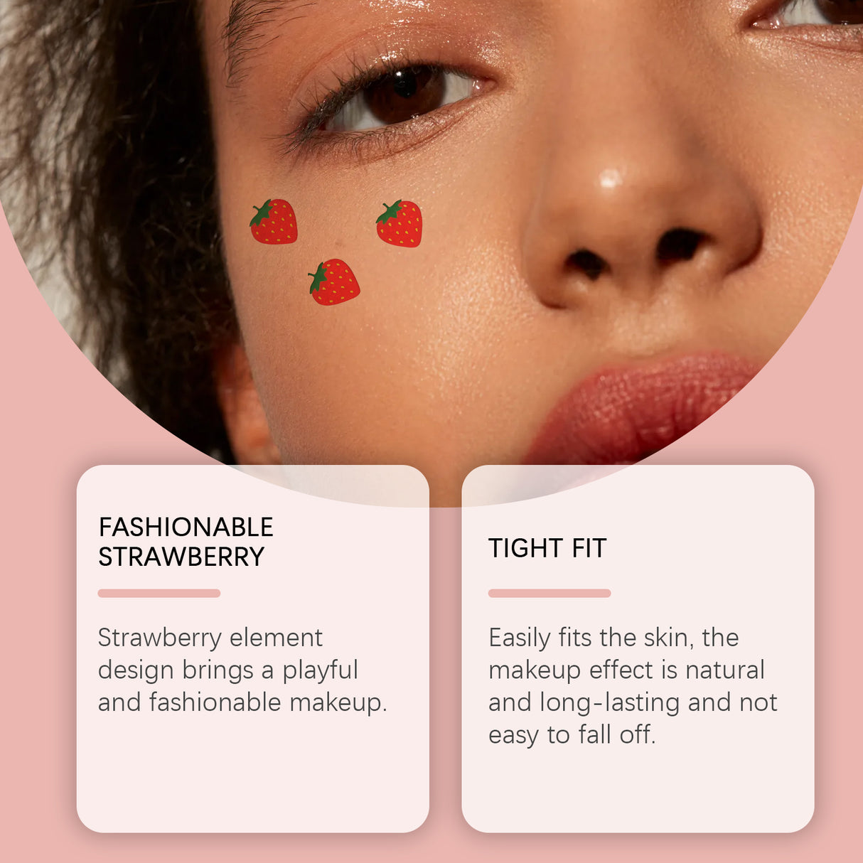 Strawberry Makeup Patch Pie Eye Makeup Patch Face Embellishment Patch Face Embellishment Strawberry Sticker - V.I.P Digital Presence
