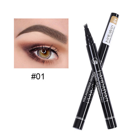 Four Head Eyebrow Pencil Liquid Eyebrow Pencil Very Fine Micro Carving Eyebrow Pencil Waterproof And Durable - V.I.P Digital Presence