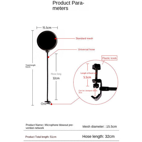 Direct Factory Supply Windscreen for Live Streaming Microphone Double Layer Capacitor Mic Windscreen for Broadcaster Recording Studio Microphone Windscreen - V.I.P Digital Presence
