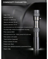 10-30×25 Zoom HD Portable Strong Binoculars Long Range Professional Spyglass Monocular Telescope Low Night Vision for Hunting - V.I.P Digital Presence