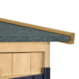 Outdoor 5.3ft Hx4.6ft L Wood Storage Shed Tool Organizer,Garden Shed, Storage Cabinet with Waterproof Asphalt Roof Natural - V.I.P Digital Presence