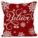Christmas red ball pillow cover Christmas holiday themed home decoration pillowcase linen waist pillow - V.I.P Digital Presence