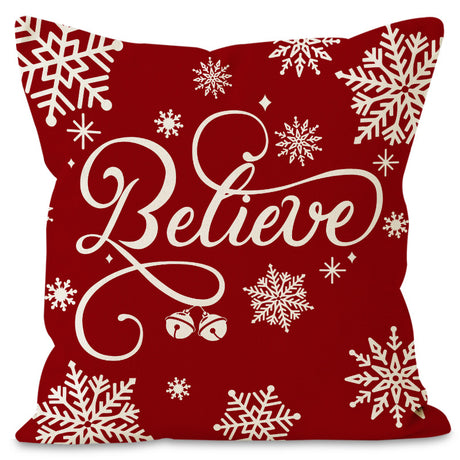 Christmas red ball pillow cover Christmas holiday themed home decoration pillowcase linen waist pillow - V.I.P Digital Presence