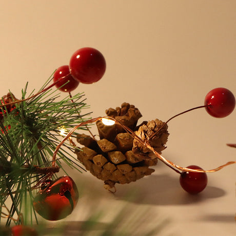 LED Pinecone Light String Small Mulberry Copper Wire Light Creative Flashing Light String Christmas Courtyard Decoration Light String - V.I.P Digital Presence