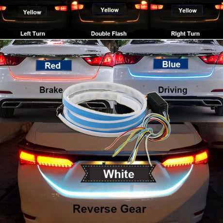 Promotion! 1.2m 12V Car Four Colors Flow Type 36 LED Car Tailgate Strip Waterproof Brake Driving Turn Signal Light - V.I.P Digital Presence
