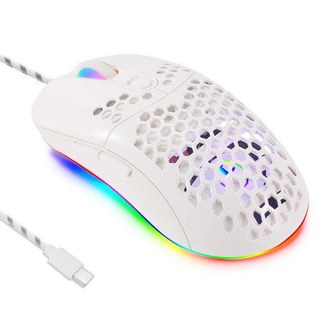 Cave mouse USB-C luminous RGB wired macro programming game mouse with 6 keys to turn off lights - V.I.P Digital Presence