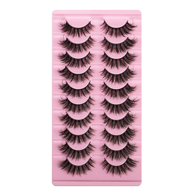 10 Pairs Of Messy Thick Imitation Mink Hair False Eyelashes 3D Stereo Realistic European And American Fried Hair False Eyelashes - V.I.P Digital Presence