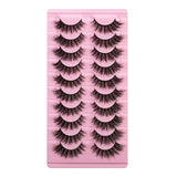 10 Pairs Of Messy Thick Imitation Mink Hair False Eyelashes 3D Stereo Realistic European And American Fried Hair False Eyelashes - V.I.P Digital Presence