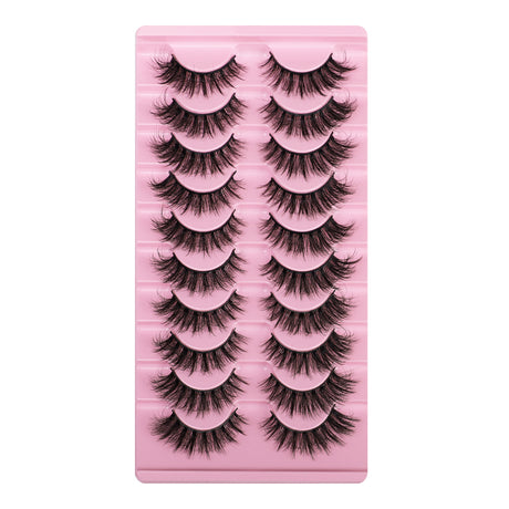 10 Pairs Of Messy Thick Imitation Mink Hair False Eyelashes 3D Stereo Realistic European And American Fried Hair False Eyelashes - V.I.P Digital Presence