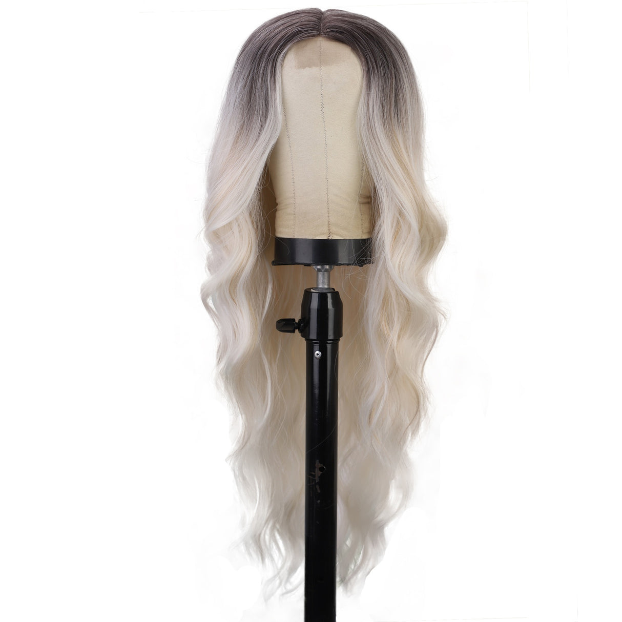 Chemical Fiber Wig Hair, European and American Wigs, Women's Long Curly Hair, Gradually Changing Color, Front Lace Wig Headband - V.I.P Digital Presence
