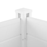 Privacy Fence Panels Kit Air Conditioner Trash Can Enclosure Vinyl white color - V.I.P Digital Presence