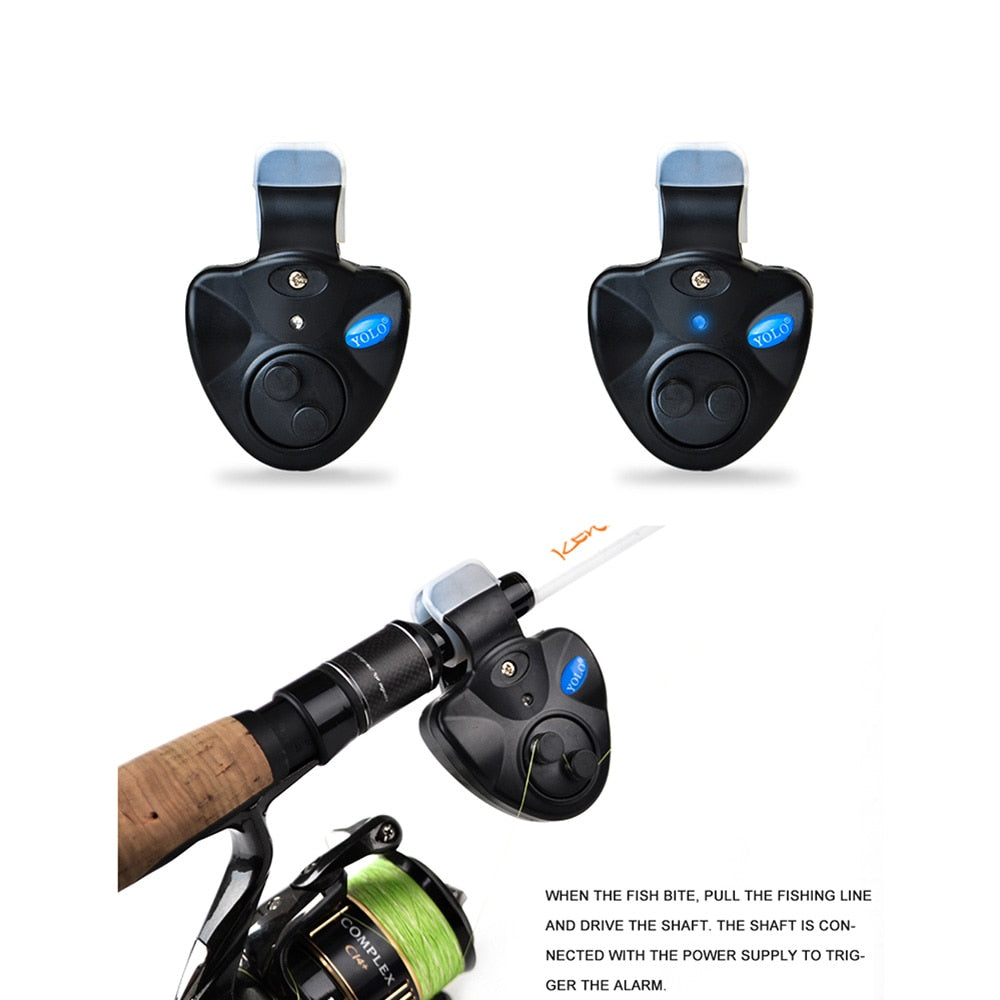1pcs 40g Fishing Electronic LED Light Fish Bite Sound Alarm Bell Clip On Fishing Rod Black Tackle Fishing accessories - V.I.P Digital Presence