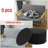 5 Pairs Double-sided Fixed Magic Sticky Self Adhesive Hook Loop Round Pads Craft Tape Bedcloths Sofa Carpet Non-slip Holder