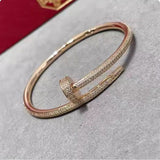 Precision Thick Plating Head and Tail Diamond Fashion Three-Circle Full Diamond Couple Bracelet - V.I.P Digital Presence