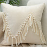Tassels Cushion Cover 45x45cm Beige White Pillow Covers Decorative Pillow Case Square Home Boho Decor Macrame Pillowcase - V.I.P Digital Presence