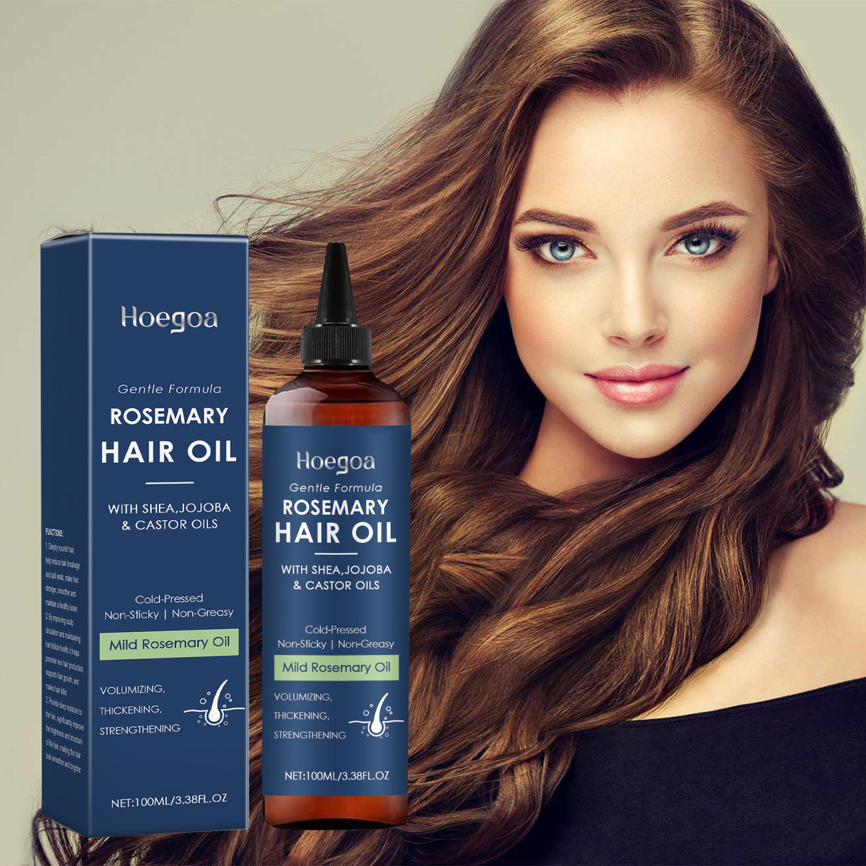 Rosemary Hair Care Oil Nourishes, Strengthens, Smoothes And Improves Scalp Massage Treatment Essence - V.I.P Digital Presence