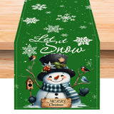 Christmas snowman linen table flag living room dining table decoration tablecloth Christmas restaurant tablecloth coffee table cloth - V.I.P Digital Presence