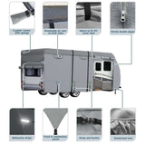 Umbrauto RV Cover,7 Layers Travel Trailer Cover, Waterproof Camper Cover,Grey - V.I.P Digital Presence